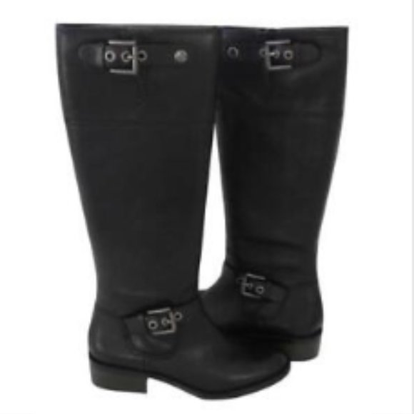 Coach Shoes New Nib Rare Coach Jacinda Tall Black Leather Knee High Riding Boots 85 Nwot